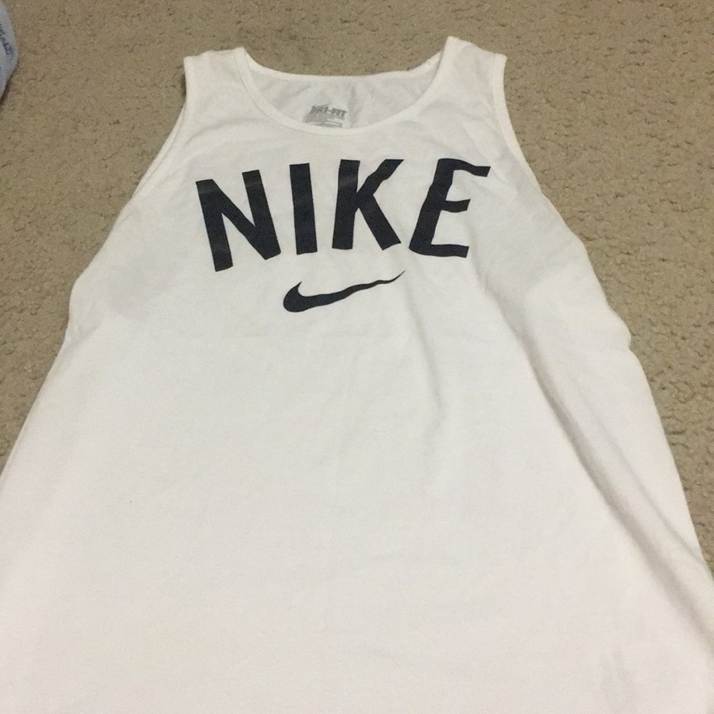 White Nike Dri-fit tank top
